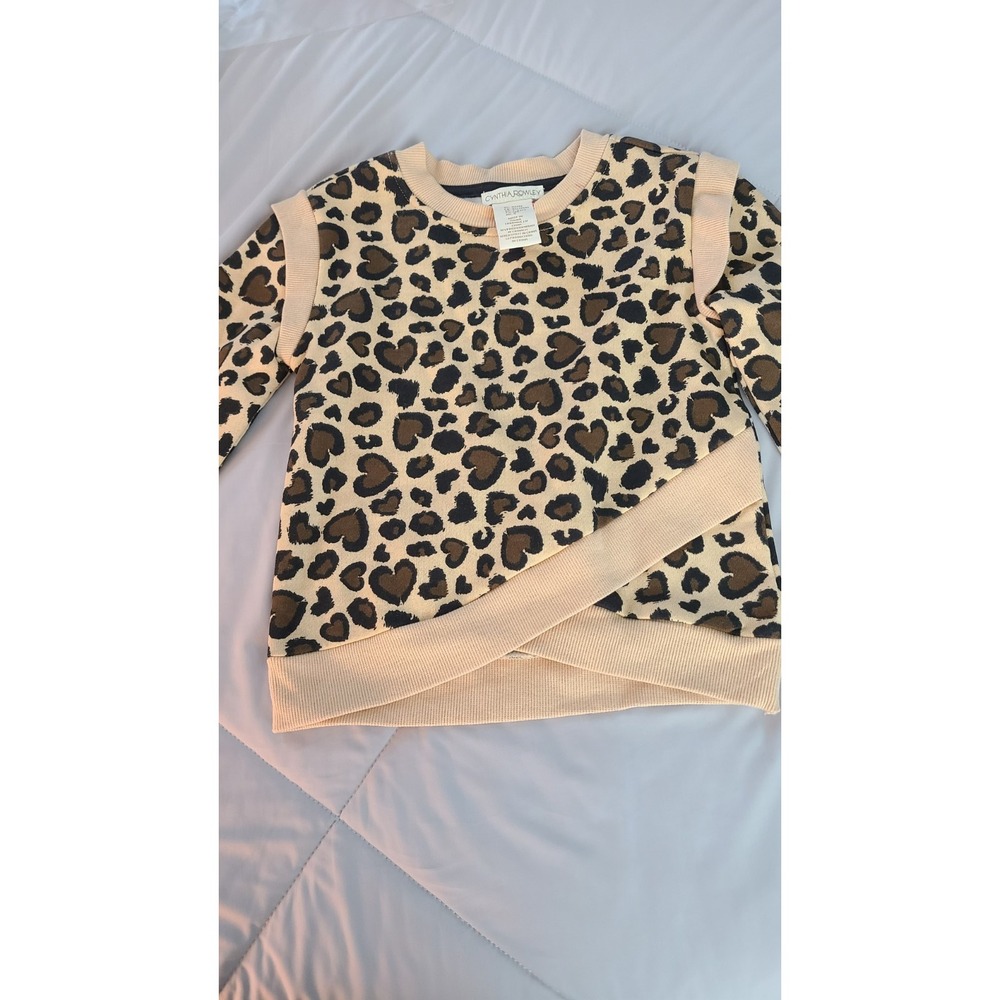 Cynthia Rowley Top Size 4T Leopard with Hearts‎